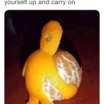 Pick yourself up and carry on meme