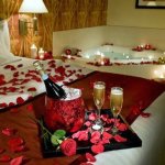 Romantic hotel room