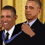 Barack Obama medal posterized meme