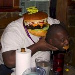 Fat burger eats guy meme
