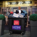 Madame Tussaud's Berlin takes out Trump trash meme