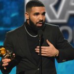 Drake accepting award