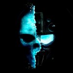 Skull Black the blue
