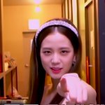 Jisoo in 24/365 with BLACKPINK EP.10 pointing at the camera meme