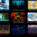 mob alignments | image tagged in dnd allingment chart | made w/ Imgflip meme maker