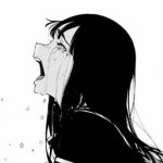 Anime girl crying