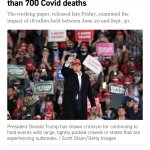 Trump rally 700 Covid deaths