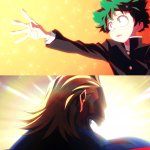 deku reaching for allmight