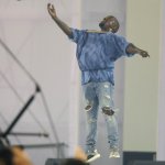 Kanye West mic toss