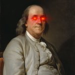 Benjamin Franklin Laser eyes