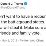 Donald Trump recount tweet