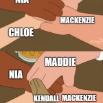 During the elections 2020.. | MADDIE; NIA; MACKENZIE; CHLOE; MADDIE; NIA; KENDALL; MACKENZIE; CHLOE | image tagged in not you seamus,dance moms | made w/ Imgflip meme maker