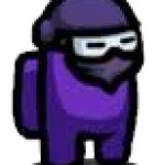 purple crewmate with mask meme