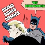batman slaps trump with obama