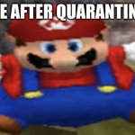 Quarantine Mario | ME AFTER QUARANTINE | image tagged in fat mario,quarantine | made w/ Imgflip meme maker