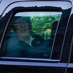Trump in car