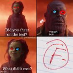 thanos test fail meme