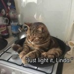 Just light it, Linda