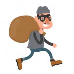 BURGLAR WITH BAG HAPPY