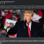Trump supporter arrested voter fraud