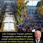 Biden's victory crowd meme