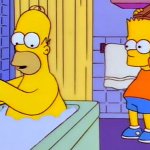 Homer and Bart bath