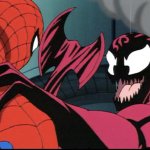Carnage about to kill Spider-Man