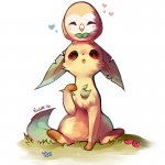 Cute leafeon and Rowlet