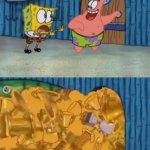 Spongebob and Patrick open the Award Closet meme