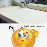 The bathroom faucet; without the bathroom sink | image tagged in well that's unusual,you had one job,memes,funny,task failed successfully,visible frustration | made w/ Imgflip meme maker