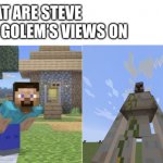 Steve and Iron Golem’s views