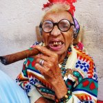 Ugly Cigar Lady Woman