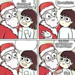 Santa and a child meme