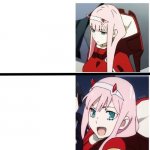 Zero two anime drake meme