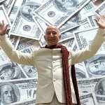 The almighty Bezos with the almighty dollar