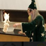 Wizard burning money