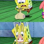 Spongebob opens the "bag of winds" meme