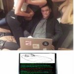 Man distracted by laptop | image tagged in man distracted by laptop | made w/ Imgflip meme maker