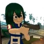 Tsuyu with a gun meme
