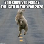 Friday | YOU SURVIVED FRIDAY THE 13TH IN THE YEAR 2020 | image tagged in friday | made w/ Imgflip meme maker
