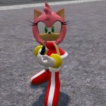 Amy Rose with a shotgun
