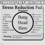 YES THIS IS REAL | I THOUGHT THEY WERE JOKING | image tagged in stress reduction pad | made w/ Imgflip meme maker