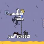 jaiden animation | RANDOS ON YOUTUBE; SCHOOLS | image tagged in jaiden animation,schools,youtube,education,bad,memes | made w/ Imgflip meme maker