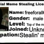 freeforall6 Official Meme Stealing License