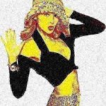 Kylie wave deep-fried w/ jpeg degrade