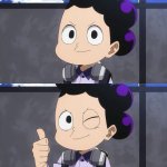 Winking thumbs up Mineta