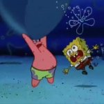 Patrick reacts to something that he doesn't like. GIF Template