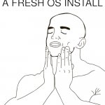 How I feel after a fresh os install | HOW I FEEL AFTER A FRESH OS INSTALL | image tagged in how i feel after,fresh os,fresh windows install,install | made w/ Imgflip meme maker