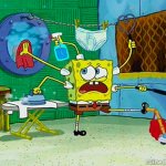Busy Spongebob Cleaning