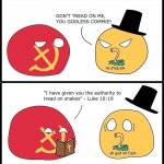 Commie vs. libertarian meme